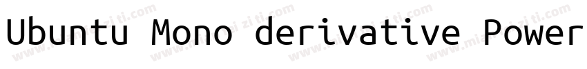 Ubuntu Mono derivative Powerline字体转换
